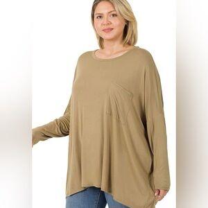 🎉 JUST ARRIVED 🎉 Boutique Top in Khaki